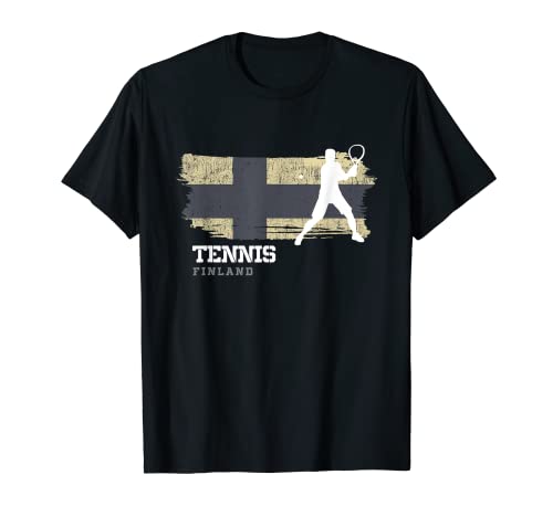 Tenis Bandera Finlandia Equipo Tenis Jugador Tenis Camiseta