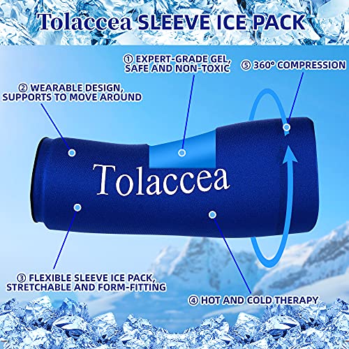 Terapia de frío y calor Paquetes de hielo flexibles Terapia de frío Manga de compresión Paquete de gel reutilizable para lesiones Envoltura en frío para rodilla Codo de tobillo de pantorrilla(M)