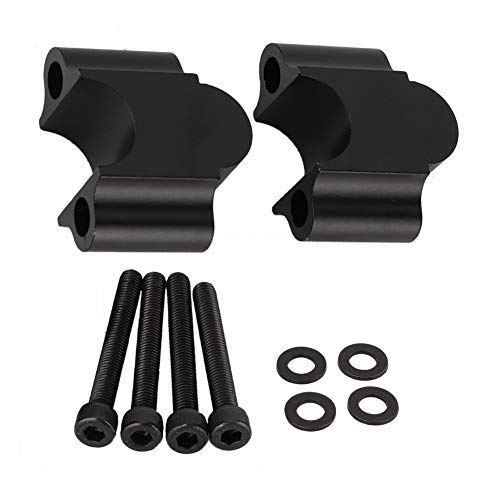 Terisass Extensiones de Manillar de Motocicleta Adaptadores de Altura de Abrazadera elevadora para la mayoría de Motocicletas con Manillar de 7/8 ''.(Negro)