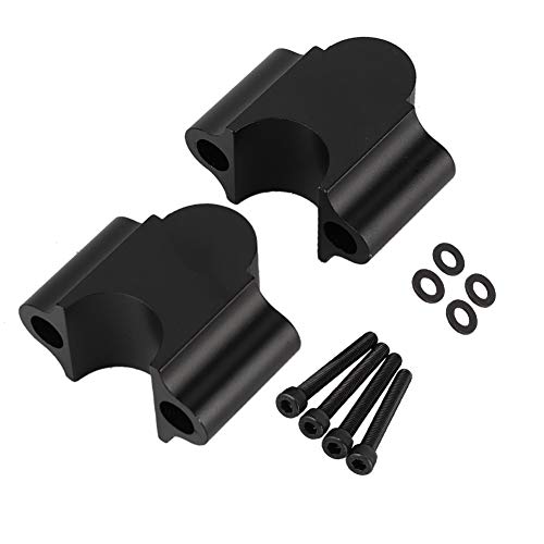 Terisass Extensiones de Manillar de Motocicleta Adaptadores de Altura de Abrazadera elevadora para la mayoría de Motocicletas con Manillar de 7/8 ''.(Negro)