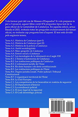 Test de la guia d’estudi Mossos d’Esquadra 2021