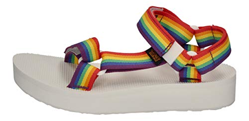 Teva Midform Universal, Sandalias con cuña Mujer, Arco Iris/Blanco, 37 EU