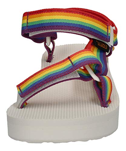 Teva Midform Universal, Sandalias con cuña Mujer, Arco Iris/Blanco, 37 EU