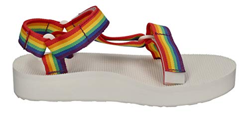 Teva Midform Universal, Sandalias con cuña Mujer, Arco Iris/Blanco, 37 EU