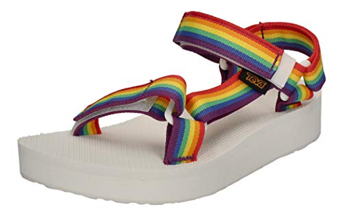 Teva Midform Universal, Sandalias con cuña Mujer, Arco Iris/Blanco, 37 EU