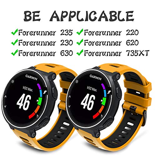 Th-some Correa para Garmin Forerunner 735XT - Compatible con Forerunner 235 Correa de Reloj, Pulsera de Reemplazo Silicona Suave Sports Banda para Forerunner 220, 230, 620, 630 y 243 Smart Watch