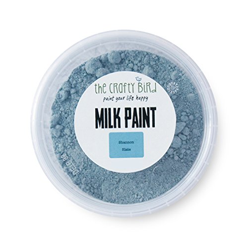 The Crafty Bird Milk Paint Shannon Slate 100 g, Powder, Azul Gris, 9.5 x 9.5 x 6.3 cm