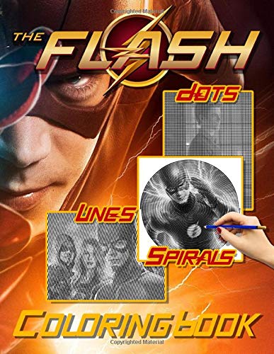 The Flash Dots Lines Spirals Coloring Book: Stress Relief Diagonal-Dots-Spirals Activity Books For Adults The Flash