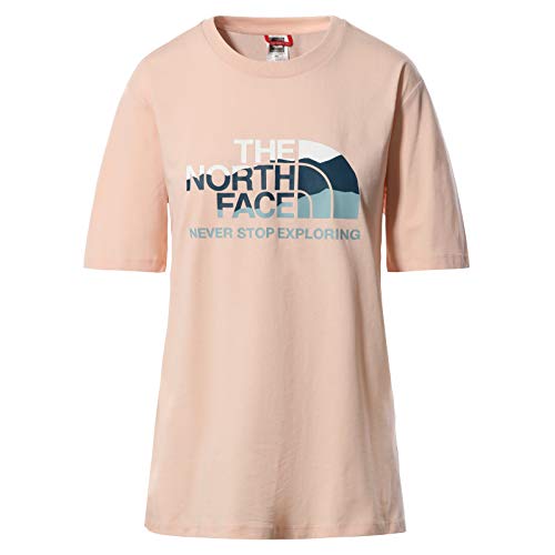 The North Face - Camiseta para Mujer Graphic 2 - Camiseta Estándar - Cuello Redondo - Evening Sand Pink, M