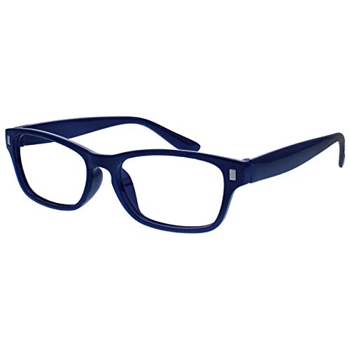 The Reading Glasses Company La Compañía Gafas De Lectura Azul Oscuro Gris Sólido Lectores Valor Pack 2 Hombres Mujeres RR77-3G +3,50