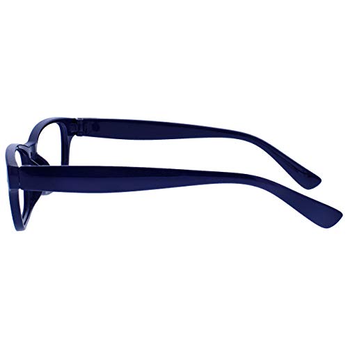 The Reading Glasses Company La Compañía Gafas De Lectura Azul Oscuro Gris Sólido Lectores Valor Pack 2 Hombres Mujeres RR77-3G +3,50