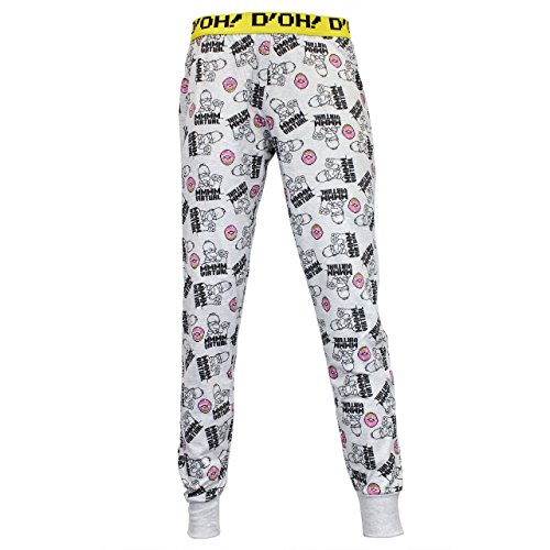 The Simpsons Conjunto de pijama, parte superior de manga corta y parte inferior de piernas largas para hombre [grande] [gris]