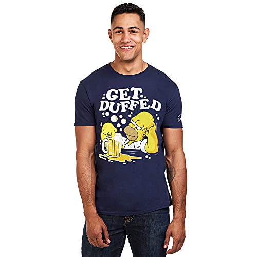 The Simpsons Get Duffed Camiseta, Azul (Marino), 3XL para Hombre