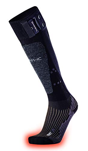 Therm-ic Powersocks Set Heat Uni + S-Pack 1400 Bluetooth, Heated Socks Unisex Adulto, Unisex Adulto, T45-9202-400, Negro, M:39-41