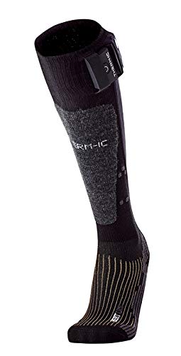 Therm-ic Powersocks Set Heat Uni + S-Pack 1400 Bluetooth, Heated Socks Unisex Adulto, Unisex Adulto, T45-9202-400, Negro, M:39-41