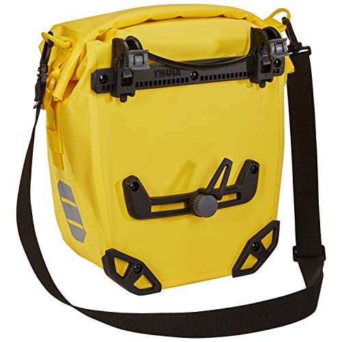 Thule 1 par de alforjas para bicicleta Shield Pannier de 13 litros, impermeables, color amarillo, amarillo, small, Mochila de a diario