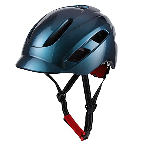 THV -Casco Ciclismo Transpirable De 11 Hoyos, Casco De Bicicleta Ligero (Adecuado para El Tamaño De La Cabeza 57-61Cm) Casco De Ciclismo con Luz Inteligente USB, Color Verde Cambiante