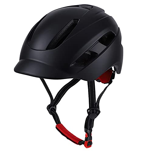 THV -Casco De Bicicleta Transpirable De 11 Hoyos, Casco De Ciclismo con Luz Inteligente USB, Casco De Bicicleta Liviano (Adecuado para El Tamaño De La Cabeza 57-61Cm)