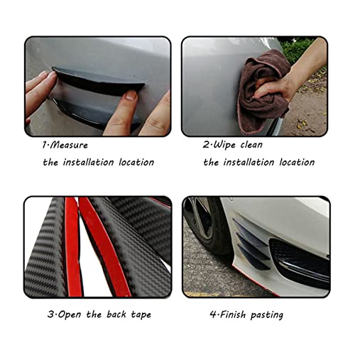 TIANYIA HEZB PARAGOLPES Splitter Fins Body Spoiler Canard Valence Fit for Volkswagen VW Polo Tiguan Passat Golf EOS Scirocco Jetta Bora lavi