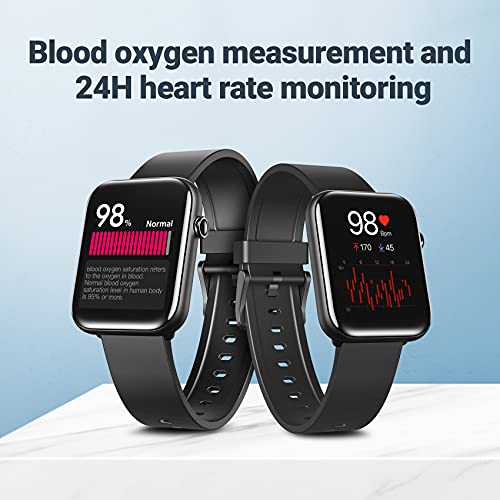 TicWatch GTH Reloj Inteligente, hasta 10 días de duración de la batería con medición de la Temperatura de la Piel, monitoreo de la frecuencia cardíaca con oxígeno en la Sangre, 5ATM a Prueba de Agua