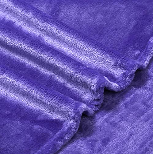 TIENDA EURASIA® Mantas para Sofá de Terciopelo - Material 100% Microfibra - Tacto Suave Sedalina (Morado, 160 X 220 CM)