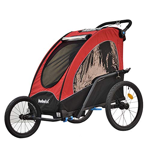 TIGGO World Aluminio Remolque de Bici para niños Remolque de Bici Remolque de bicileta 333-01 Rojo