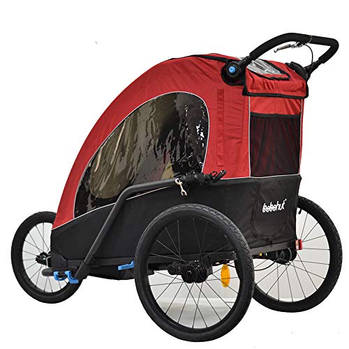 TIGGO World Aluminio Remolque de Bici para niños Remolque de Bici Remolque de bicileta 333-01 Rojo