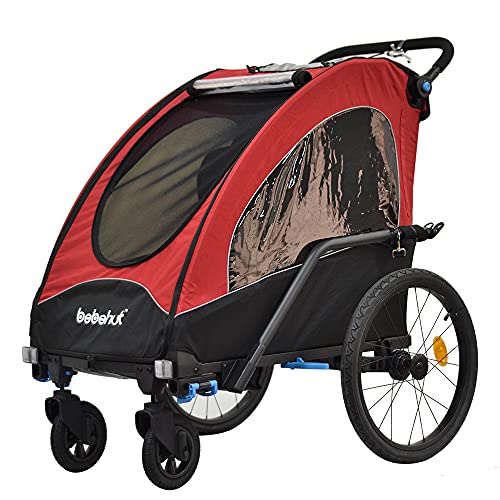 TIGGO World Aluminio Remolque de Bici para niños Remolque de Bici Remolque de bicileta 333-01 Rojo