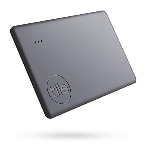 Tile Slim (2020) buscador de objetos Bluetooth, Pack de 1, negro. Radio búsqueda 60m, batería 3 años, compatible con Alexa y Google Smart Home, iOS, Android. Busca llaves, carteras, bolsos y más