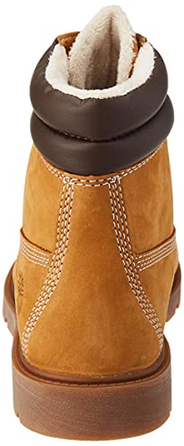 Timberland Linden Woods 6 Inch Faux Fur Lined WR Botas de invierno para Mujer, Amarillo (Wheat Nubuck), 39.5 EU