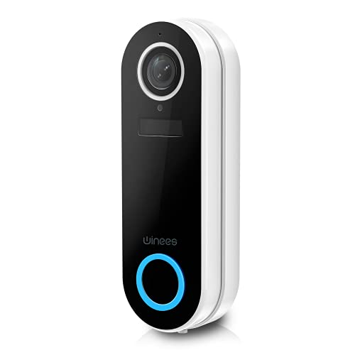 Timbre con Vídeo Inteligente, Timbre Con Cámara Inalámbrico Exterior Con 1080p, Detección De Movimiento, Visión Nocturna Compatible Con Alexa, Fácil Instalación, 2,4 Ghz