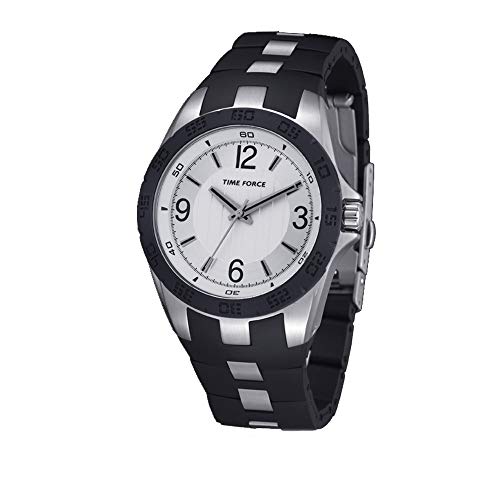 Time Force Reloj Analógico para Hombre de Cuarzo con Correa en Caucho TF4036L02