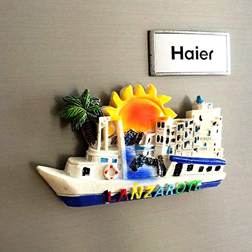 Time Traveler Go Lanzarote - Imán de resina 3D para refrigerador