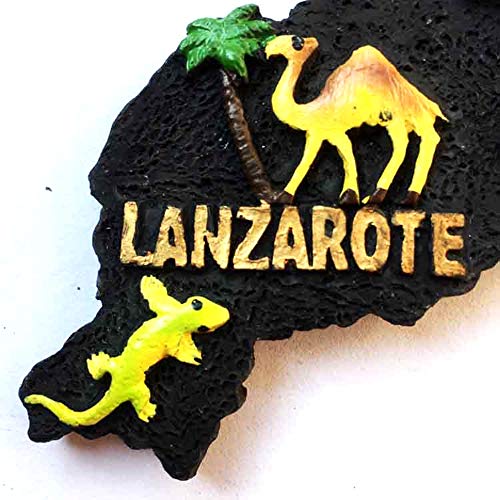 Time Traveler Go Lanzarote - Imán para nevera (resina, 3D, regalo), diseño de mapa de España