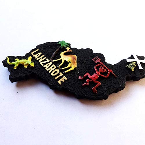 Time Traveler Go Lanzarote - Imán para nevera (resina, 3D, regalo), diseño de mapa de España