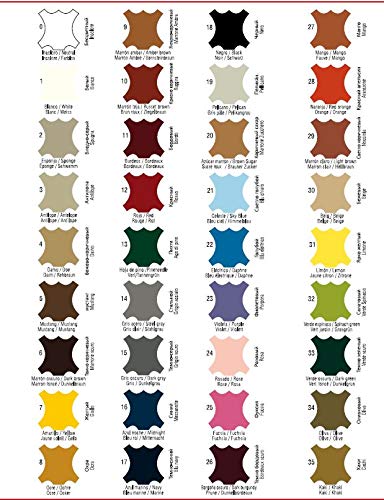 Tinte para Zapatos y Bolsos de Cuero y Textil con Esponja y Brocha | Cubre Rozaduras y Desgastes del Calzado | Gama de 90 colores ((09) Marrón Ambar)