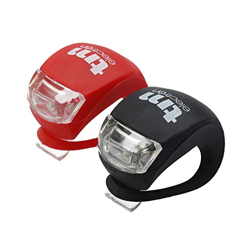 TM Electron TMTOR003 Set de luces LED frontal y trasera de silicona impermeable para bicicleta con 3 modos