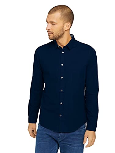 TOM TAILOR 1023881 Camisa, Hombre, 10302 Dark Blue, XXL