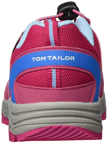 TOM TAILOR 8070201, Zapatillas de Cross, Rosa Rosa Turquesa 02680, 40 EU