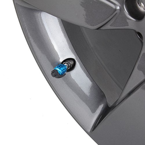 TOMALL llantas de aleación de aluminio llantas de neumáticos tapa granadas llantas tapa del neumático (4pcs azul cielo)