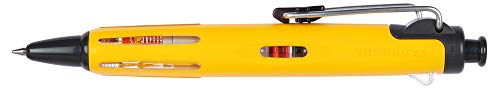 Tombow - Air Press Bolígrafo Tinta Negra, Tecnología de Aire a Presión, Diseño Exterior Boligrafo Amarillo