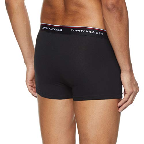 Tommy Hilfiger 3p Trunk Bóxer, Negro (Black/Grey Heather/White 004), Medium (Pack de 3) para Hombre