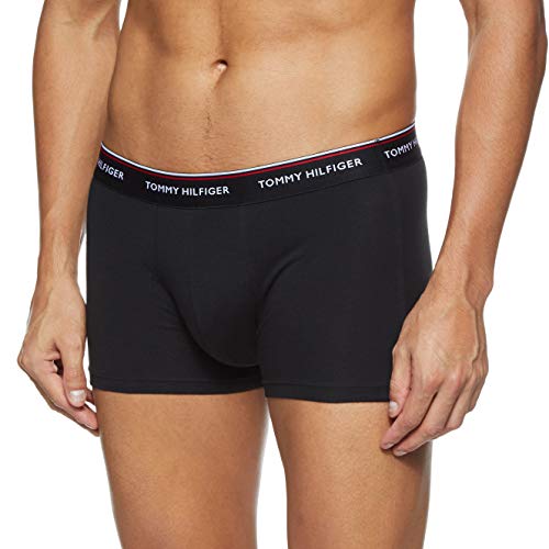 Tommy Hilfiger 3p Trunk Bóxer, Negro (Black/Grey Heather/White 004), Medium (Pack de 3) para Hombre