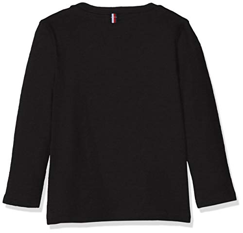 Tommy Hilfiger Boys Basic Cn Knit L/s Camiseta, Negro (Meteorite 055), 176 (Talla del Fabricante: 16) para Niños