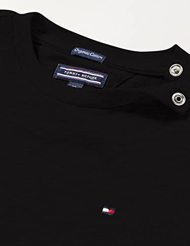 Tommy Hilfiger Boys Basic Cn Knit L/s Camiseta, Negro (Meteorite 055), 176 (Talla del Fabricante: 16) para Niños