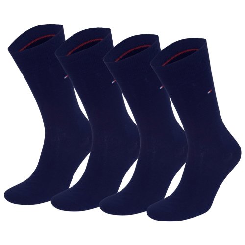 Tommy Hilfiger Classic – Calcetines para hombre, 4 pares azul marino 43/46