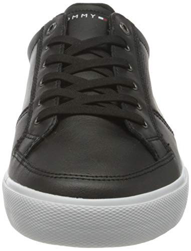 Tommy Hilfiger Core Corporate Leather Sneaker, Zapatillas Hombre, Black, 41 EU