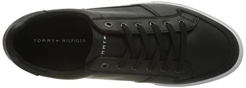 Tommy Hilfiger Core Corporate Leather Sneaker, Zapatillas Hombre, Black, 41 EU