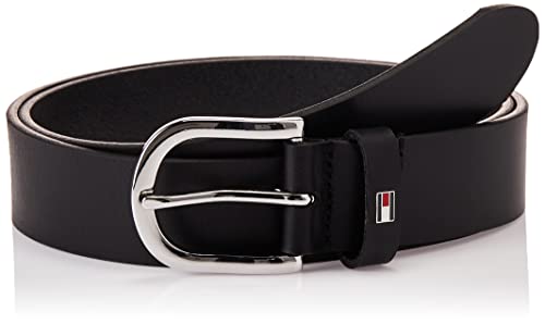 Tommy Hilfiger Danny Leather Belt Cinturón, Masters Black, 95 para Mujer