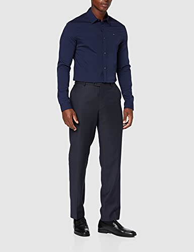 Tommy Jeans Original Stretch Camisa, Azul (Black Iris 002), XX-Large para Hombre